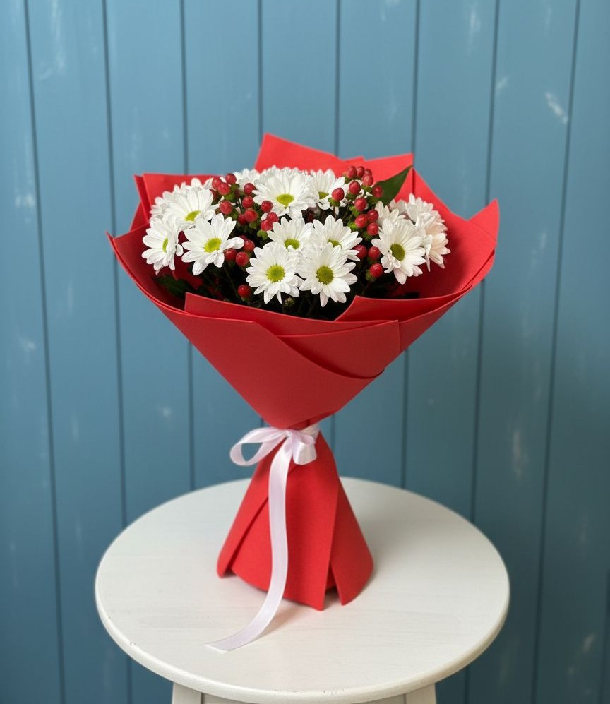 Букет цветов из: Хризантемы в Верхних Ачалуках