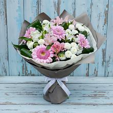 Букет цветов из:  Герберы, Альстромерии и Хризантемы #REPLACE_PRED# Верхних Ачалуках