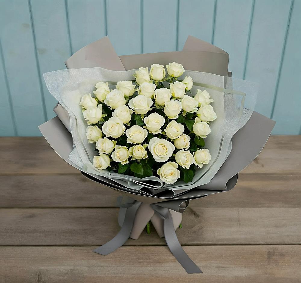 Букет Белоснежная нежность в Верхних Ачалуках