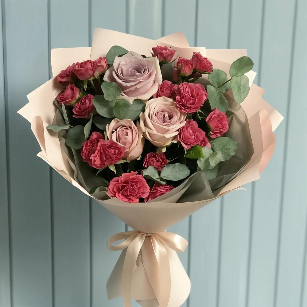 Букет цветов из: Гвоздики и Розы в Верхних Ачалуках