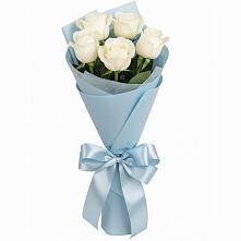 Букет 5 Белых роз Проуд в Верхних Ачалуках