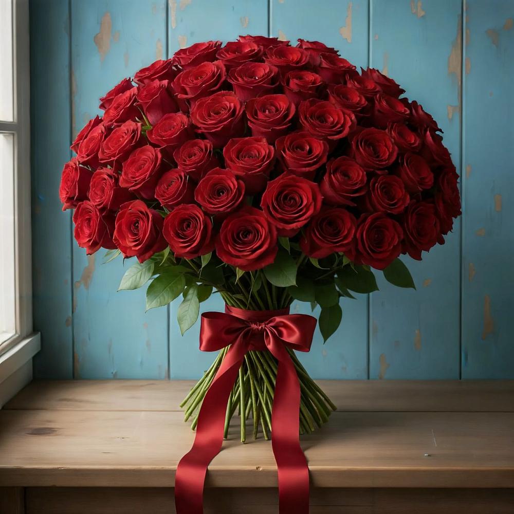 Букет Красные розы Блэк Меджик в Верхних Ачалуках