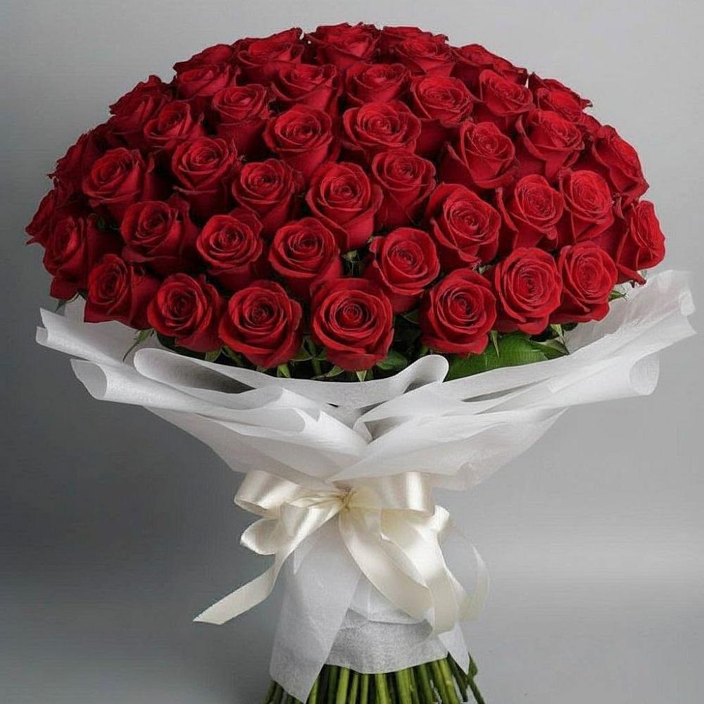 Букет 101 Красная роза Блэк Мэджик в Верхних Ачалуках