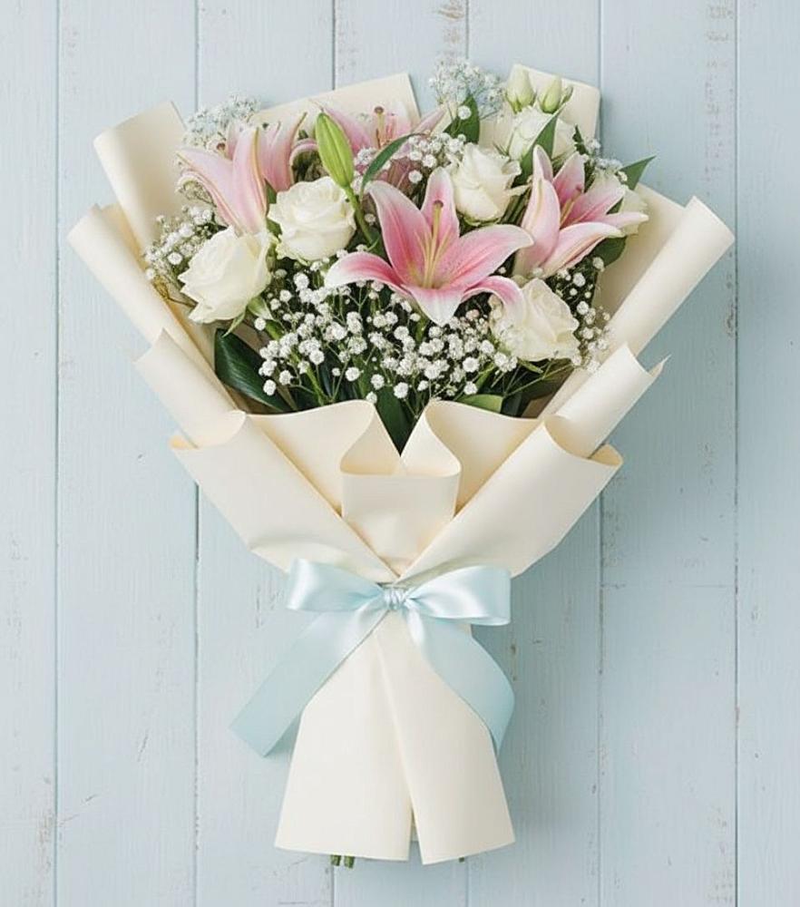 Букет цветов из: Лилии в Верхних Ачалуках