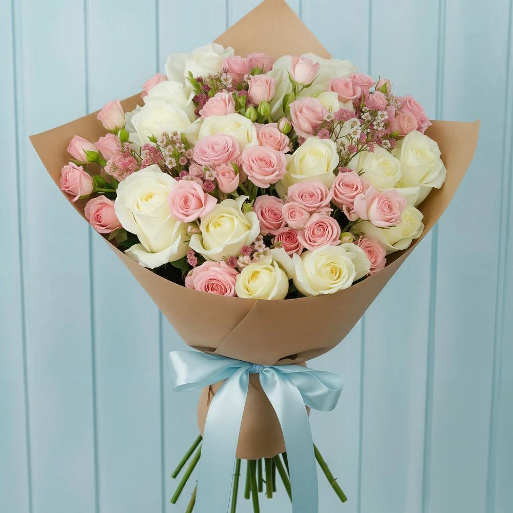 Букет цветов из: Розы в Верхних Ачалуках