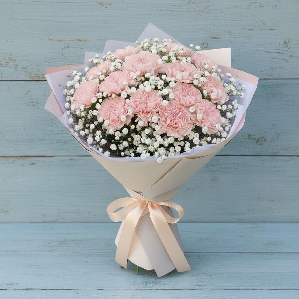 Букет цветов из: Гвоздики в Верхних Ачалуках