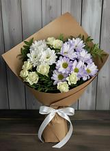Букет цветов из:  Хризантемы и Розы в Верхних Ачалуках
