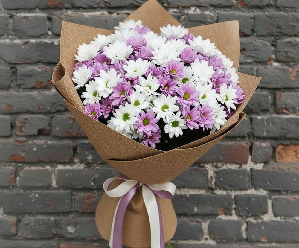 Букет цветов из: Хризантемы в Верхних Ачалуках