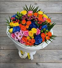 Букет цветов из:  Розы и Хризантемы в Верхних Ачалуках