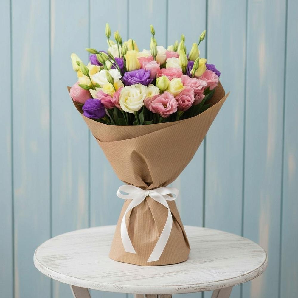 Букет цветов из: Лизиантусы в Верхних Ачалуках