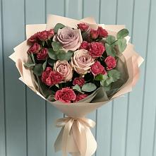 Букет цветов из:  Гвоздики и Розы в Верхних Ачалуках