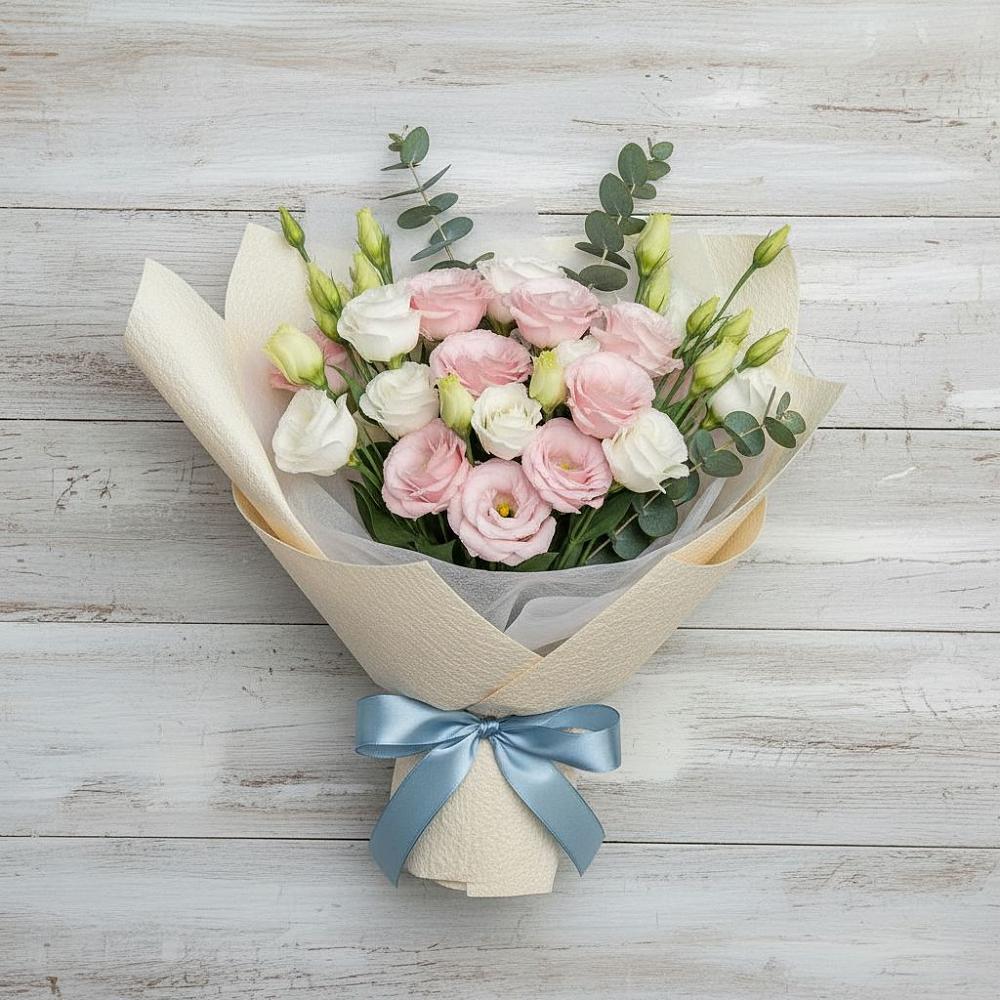 Букет цветов из: Лизиантусы в Верхних Ачалуках